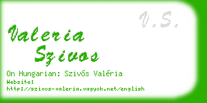 valeria szivos business card