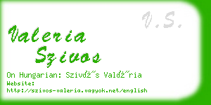 valeria szivos business card